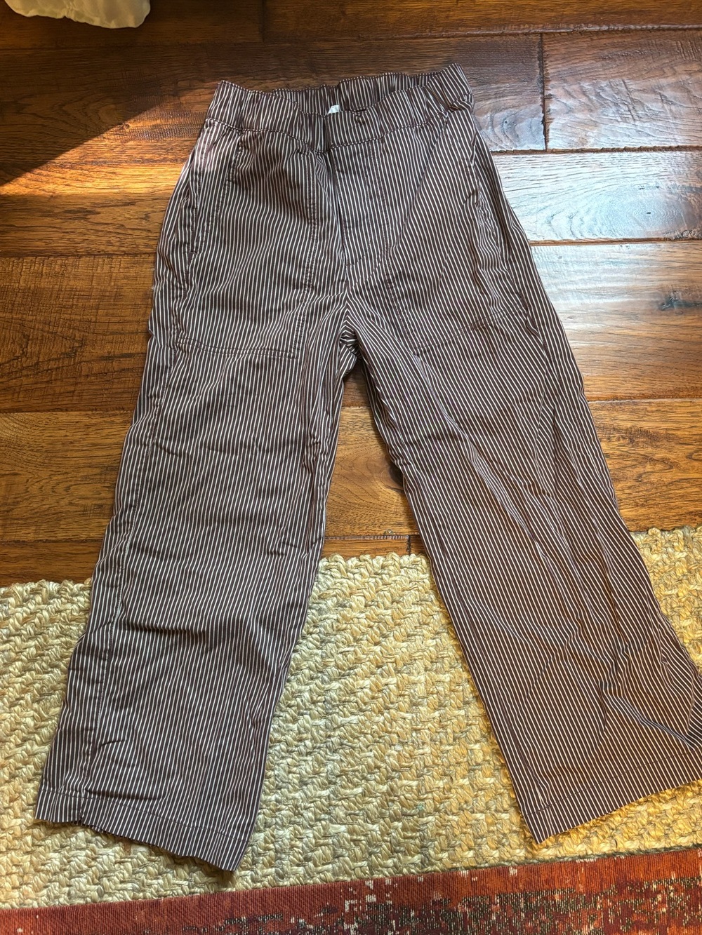 Gap High Rise Easy Stripe Wide-Leg Khakis